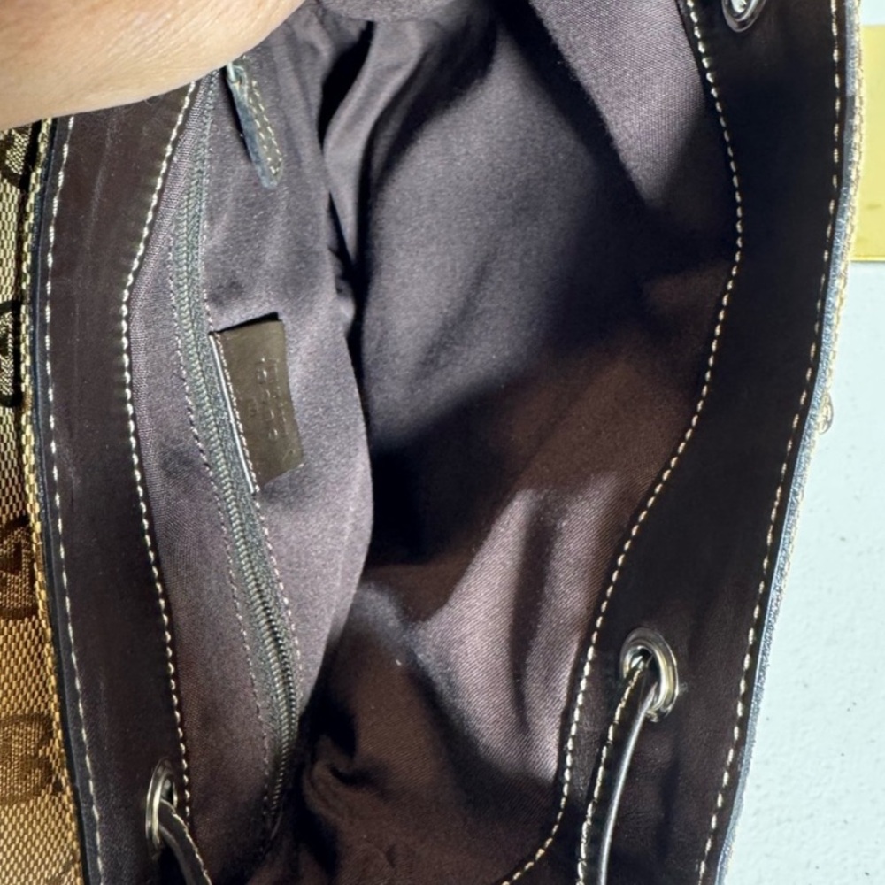 Gucci Monogram Drawstring Backpack - Picture 7 of 10